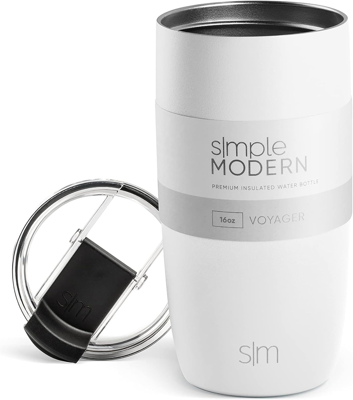 Simple Modern Travel Coffee Mug Insulated Stainless Steel Thermos Cup Voyager with Straw and Clear F | Amazon (US)