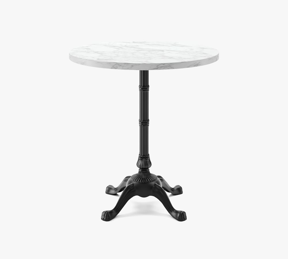 30" Round Pedestal Dining Table, Marble Top, Small Bistro Base | Pottery Barn (US)
