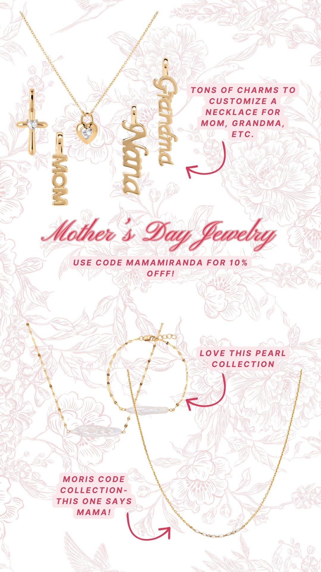 The prettiest jewelry for Mother’s Day! They are having a 25% off sale RN. Or you can use my code MAMAMIRANDA for a discount on Made by Mary🩷 

Mother’s Day gift ideas / Mother’s Day jewelry / custom Mother’s Day gifts / custom mom jewelry / mom jewelry / meaningful jewelry / custom jewelry gifts / jewelry gift ideas 

#LTKMothersDay