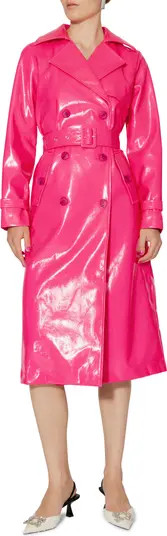 SOMETHING NEW Cleo Faux Leather Trench Coat | Nordstrom | Nordstrom