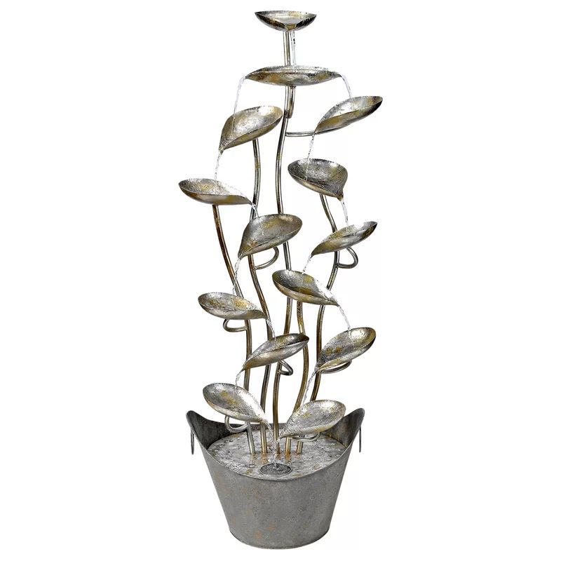 Metal Leaves Cascading Fountain | Wayfair Professional