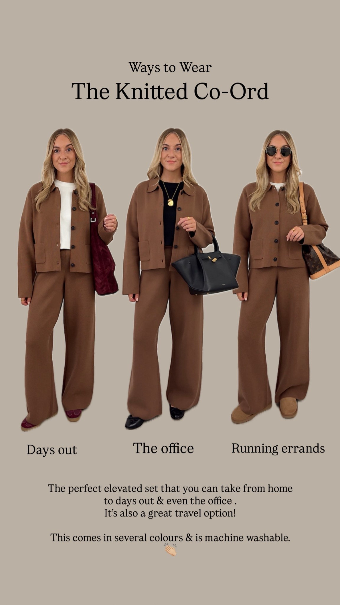 3 ways to wear the knitted co-ord.
The knitted jacket will also be great with jeans or trousers! 

#LTKstyletip #LTKworkwear #LTKautumn