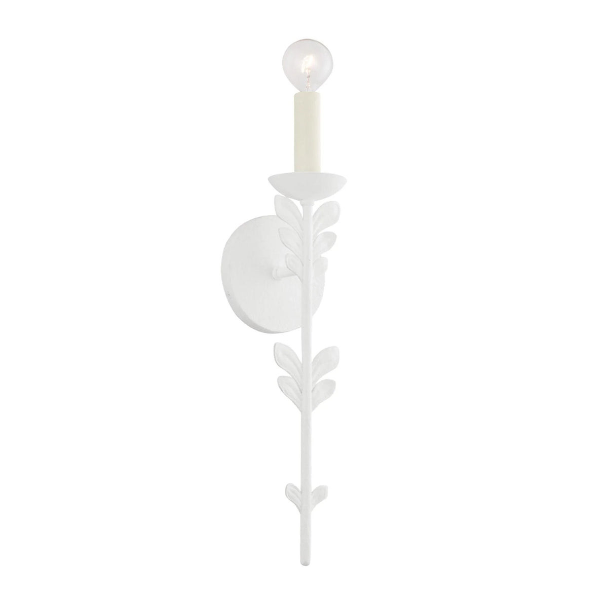 Hudson Valley Florian Botanical Wall Sconce in White Gesso | The Well Appointed House, LLC