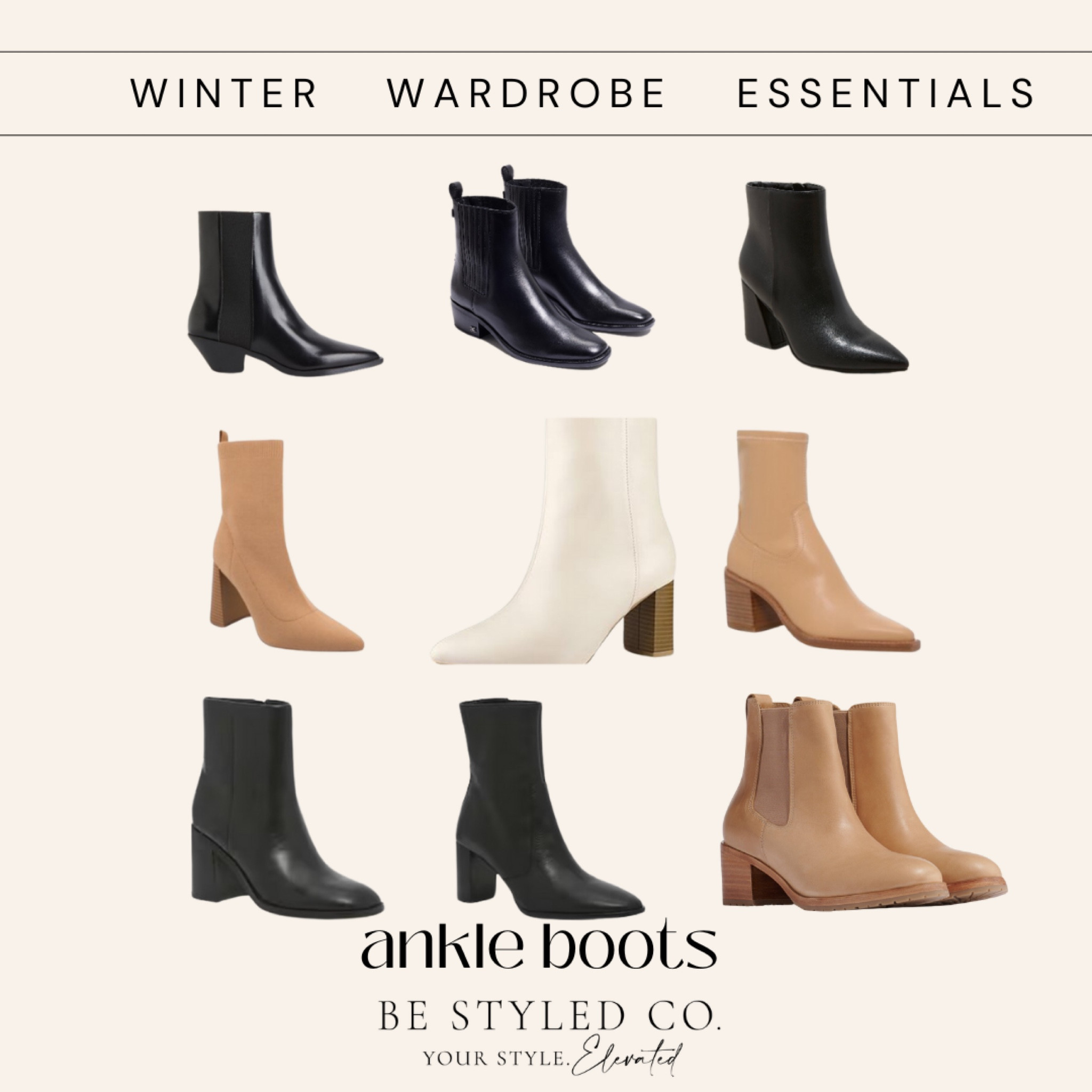 Pointed-toe ankle boots in leather curated on LTK