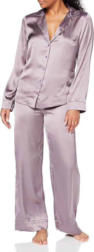Amazon Brand - Iris & Lilly Women's Satin Pyjama Set | Amazon (UK)