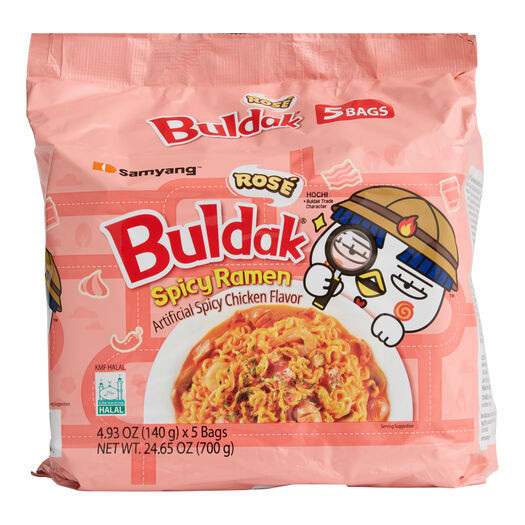 Samyang Buldak Rose Hot Chicken Ramen Noodles 5 Pack by World Market | World Market