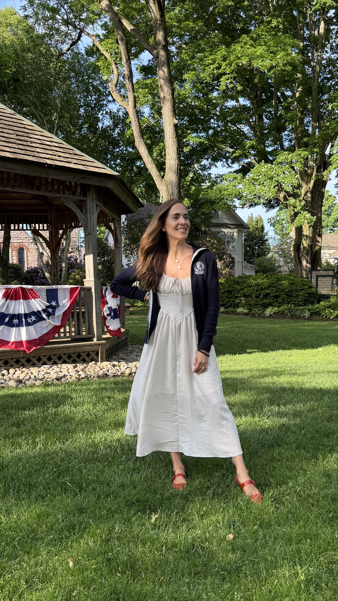 A love letter to summer dresses. My two worn dresses at the recent NE Coastal Creative retreat are 25% off this weekend! Everything linked including my accessories. I’m loving this smocked drop waist corset style maxi dress trend mine is in a linen tan and white stripe variety, and my buttoned knit light blue mini dress is so versatile and comfortable and elegant!

#LTKootd #LTKSaleAlert #LTKmomlife