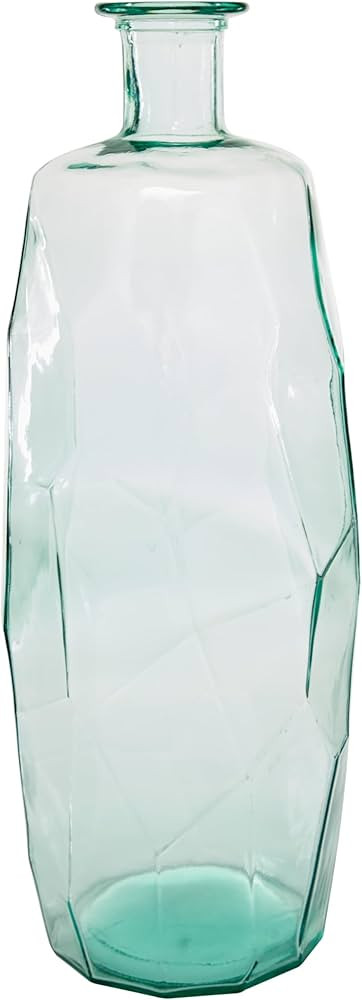 Deco 79 Recycled Glass Handmade Spanish Vase, 11" x 11" x 29", Clear | Amazon (US)