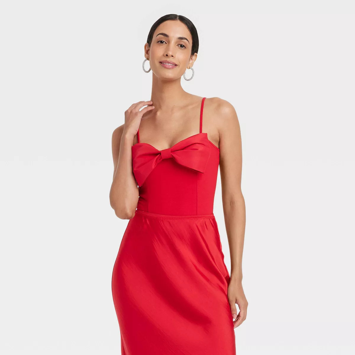 Women's Bow Bodysuit - A New Day™ Red XXL | Target