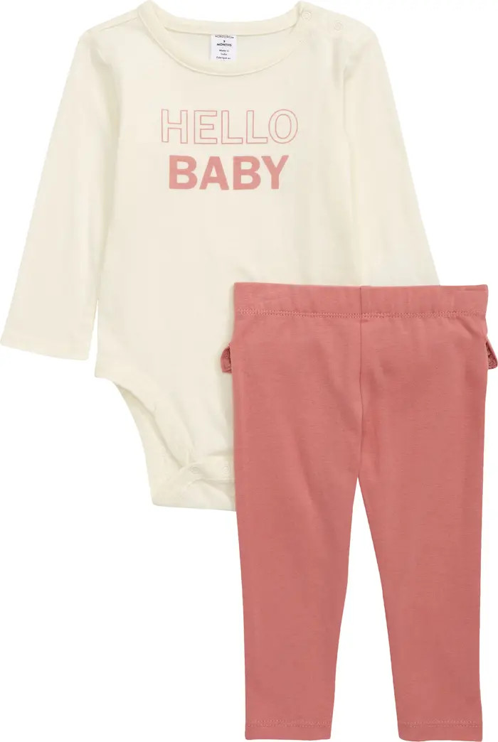 Nordstrom Hello Baby Bodysuit & Ruffle Leggings Set | Nordstrom | Nordstrom