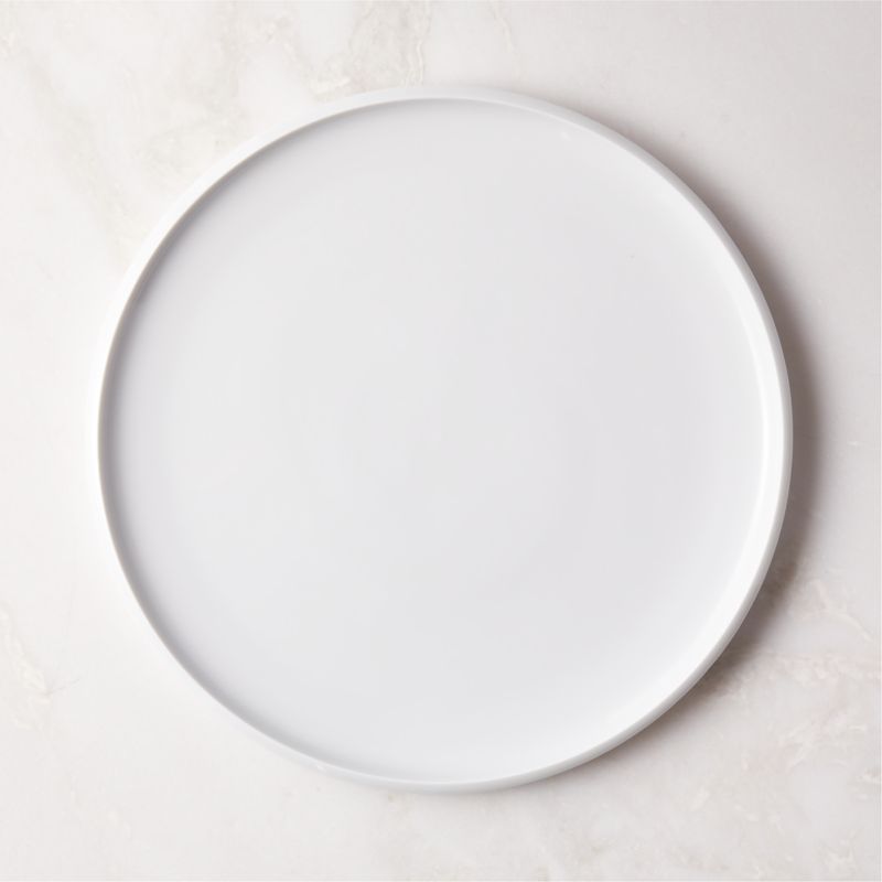 Mack Modern Porcelain White Dinner Plate | CB2 | CB2