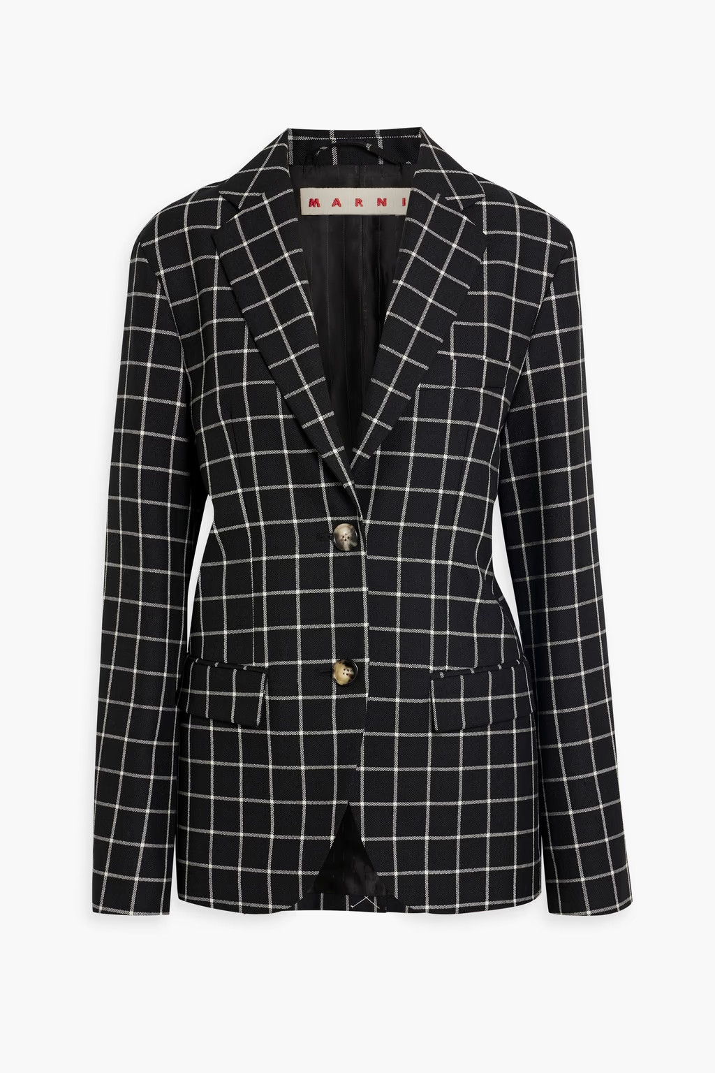 Checked wool-jacquard blazer | The Outnet (US and CA)
