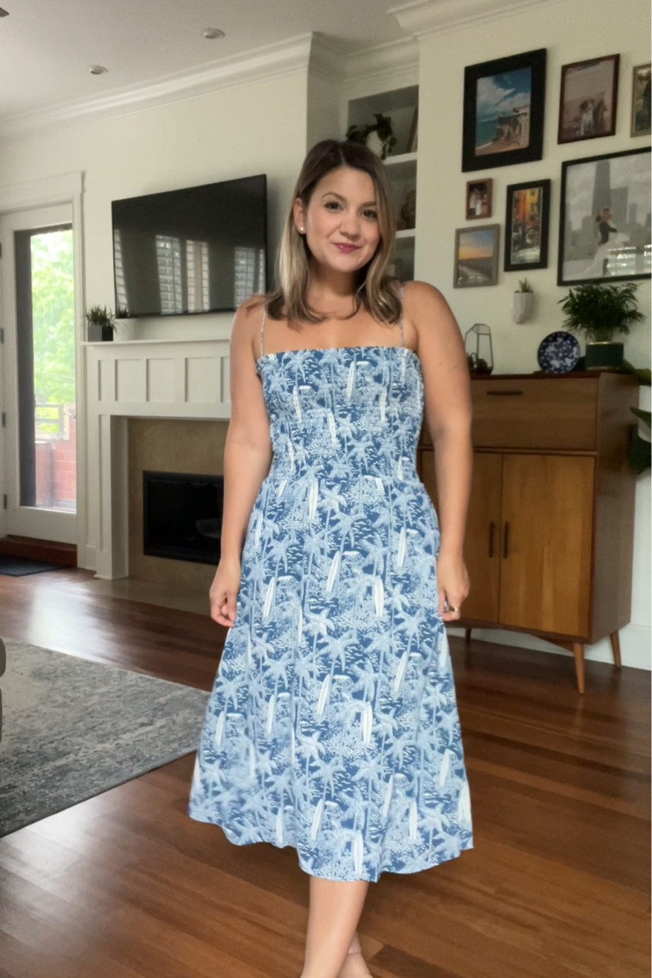 Sable dress on sale in 5 colors! Wearing a size small and fits true to size, with room because of the smocking. Adjustable tie straps, pockets, midi length. Great vacation dress!

#LTKFind #LTKsalealert #LTKeurope