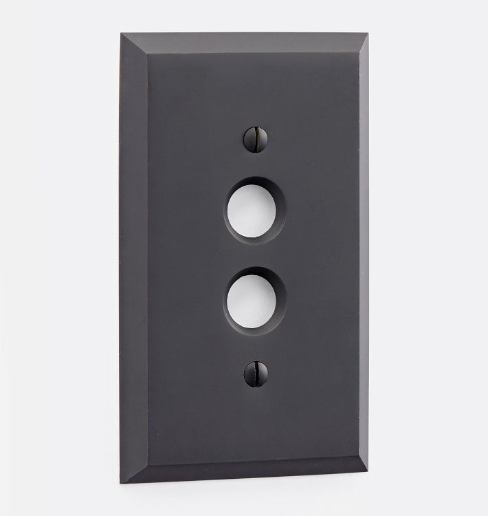 Lewis Single Push-Button Switchplate | Rejuvenation
