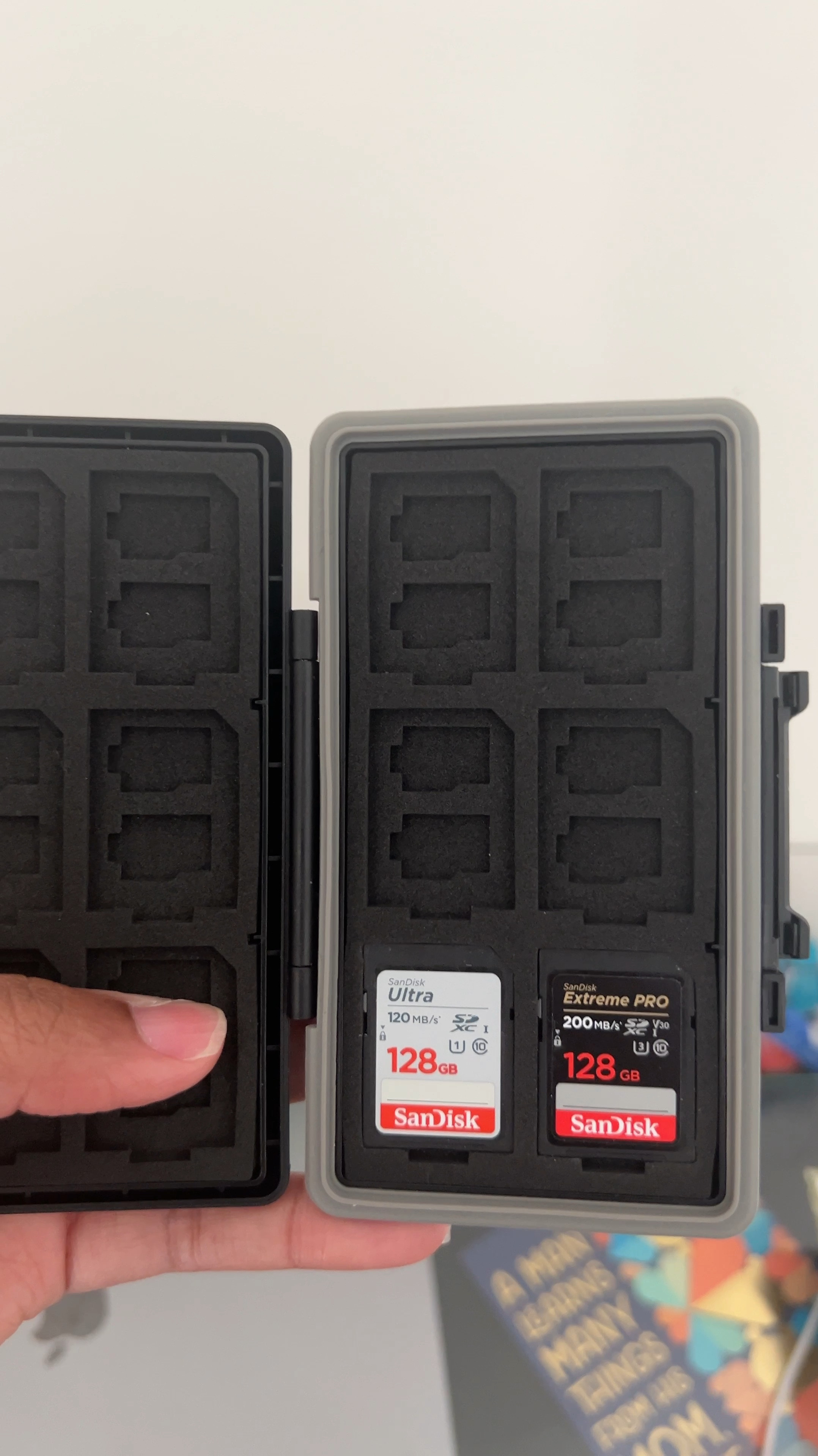 This SD Card Holder protects my cards from damage. Holds up to 12 SD cards or 36 micro SD cards so I always have space for my vlogging and or photographs.

SD Card Holder
Photographer accessories 
Memory Cards
SD Cards 

#LTKVideo #LTKfindsunder50