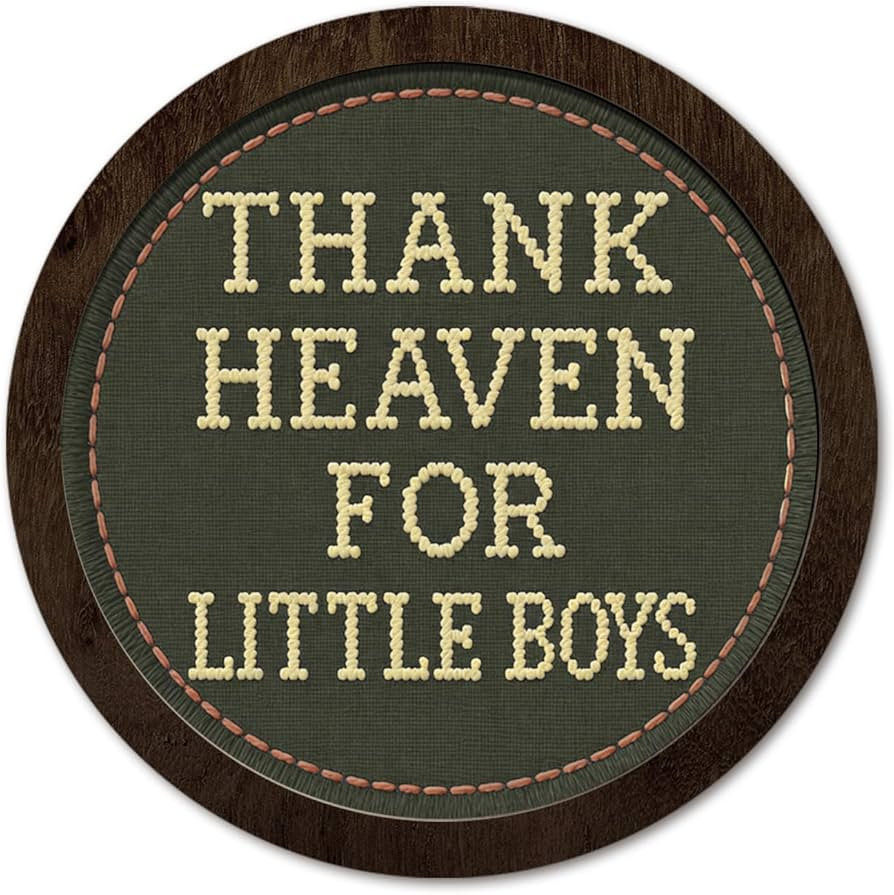 Amazon.com: PeakClub Baby Boy Room Baby Shower Decor, Thank Heaven for Little Boys Wall Decor, Pl... | Amazon (US)