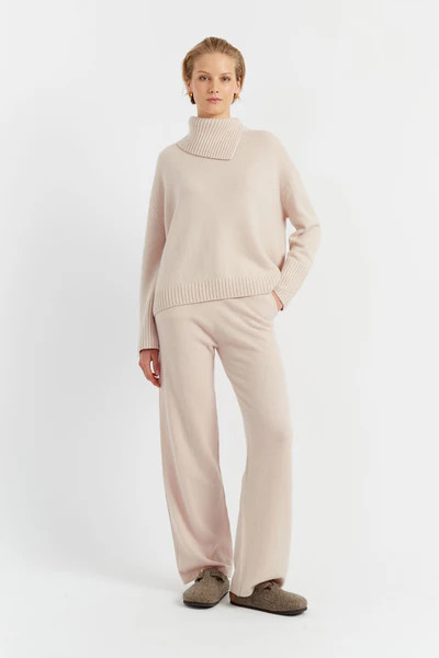 Bone Cashmere Wide-Leg Pants | Chinti & Parker