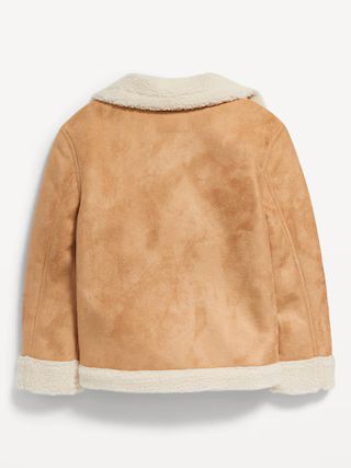 Faux-Suede Sherpa Jacket for Girls | Old Navy (US)