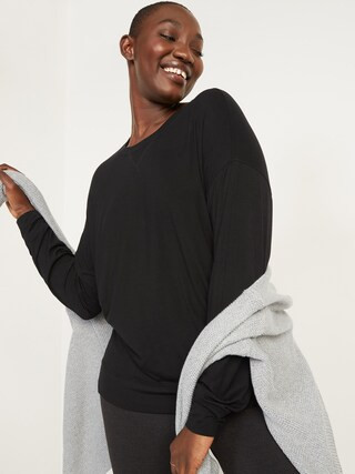 Sunday Sleep Long-Sleeve Pajama Tunic Top for Women | Old Navy (US)