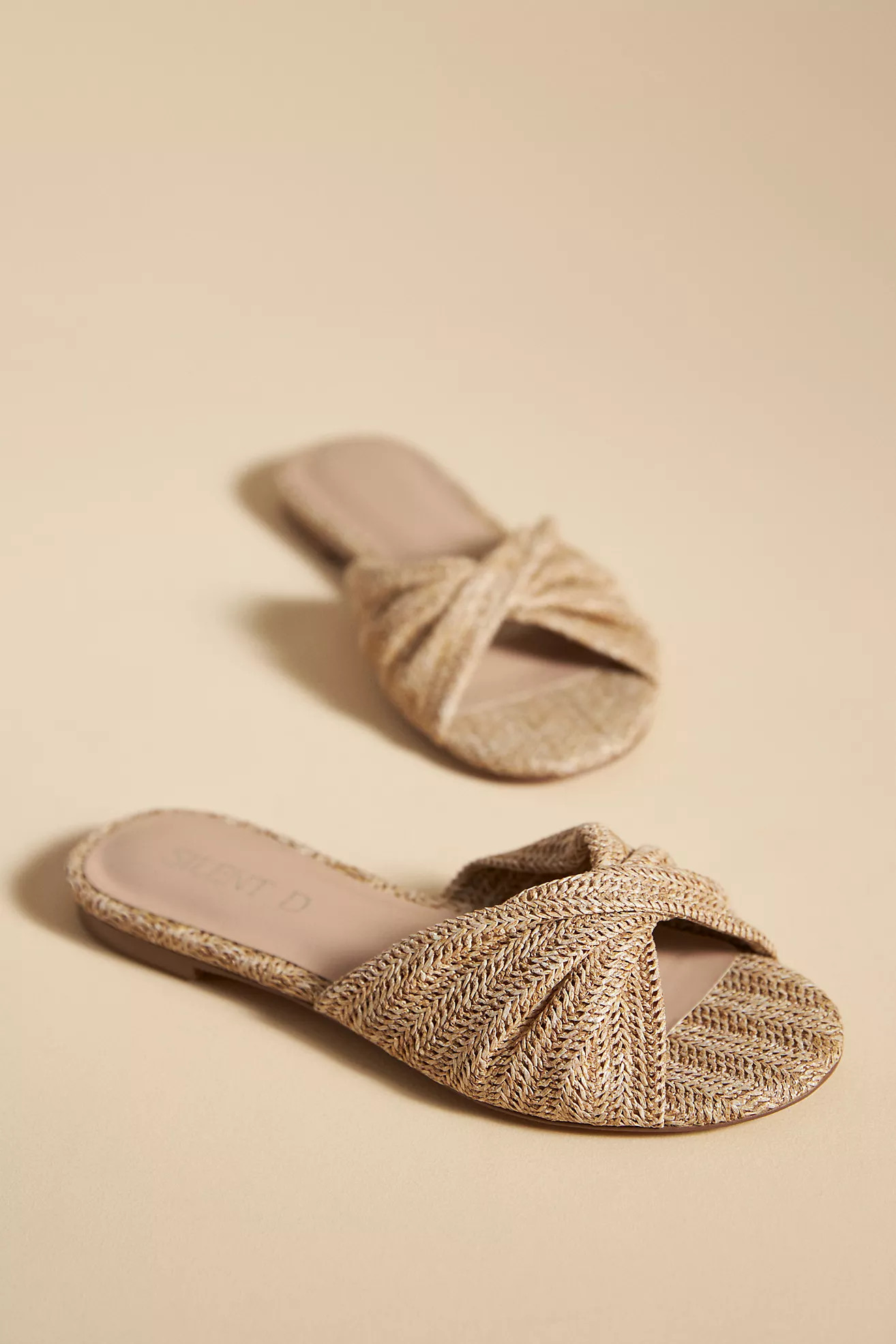Silent D Raffia Flat Sandals | Anthropologie (US)