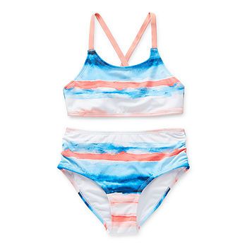 Peyton & Parker Little & Big Striped Bikini Set Swimsuit Set | JCPenney