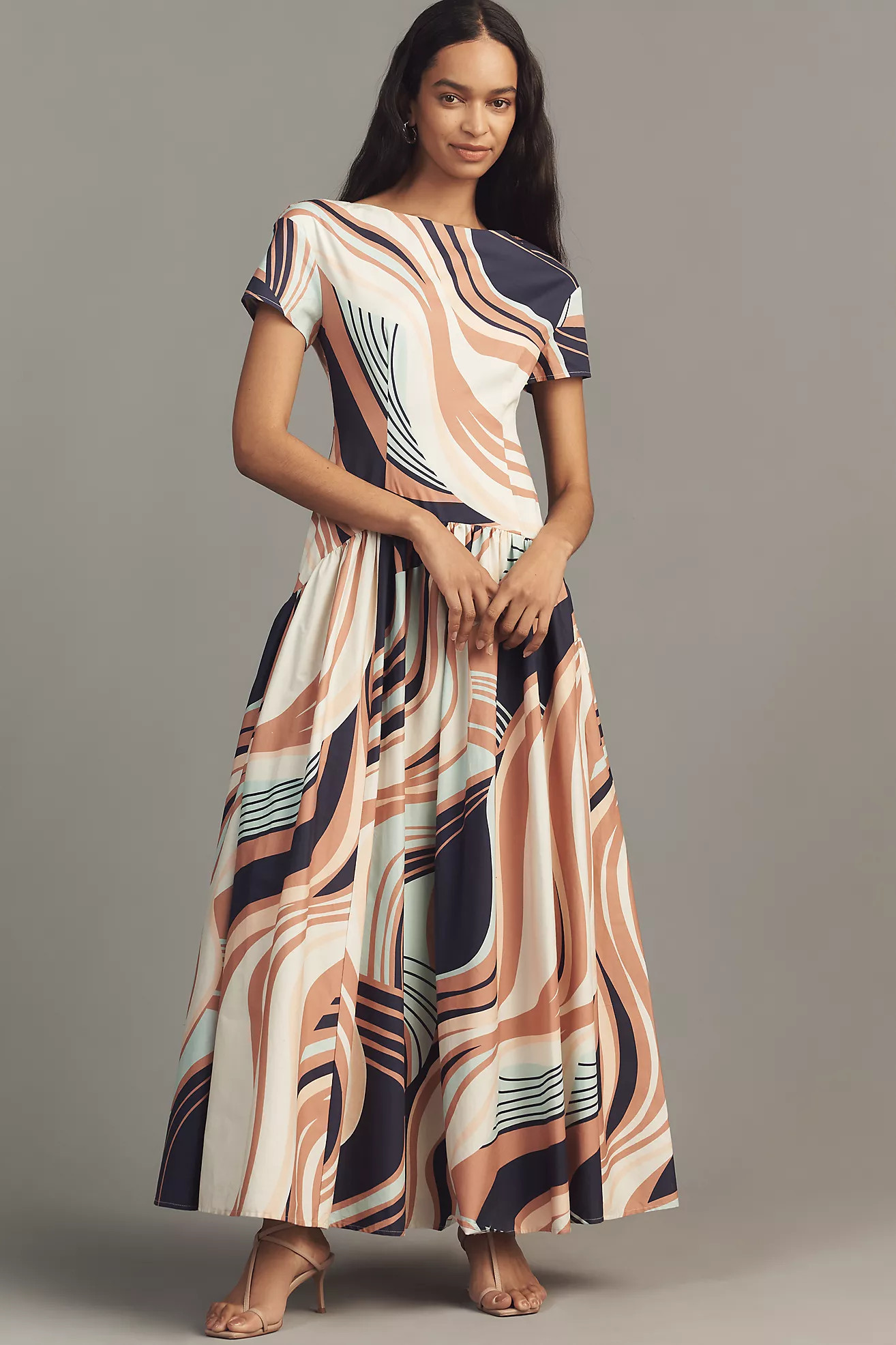 Hutch Atley Stretch Poplin Drop-Waist Maxi Dress | Anthropologie (US)