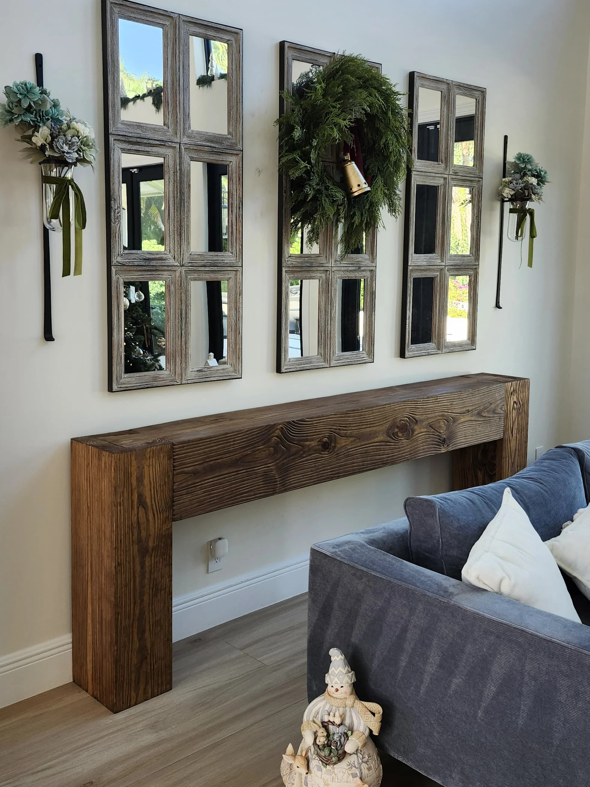 Modern Rustic Console Table - Soft Brown | Vinna Home & Kitchen