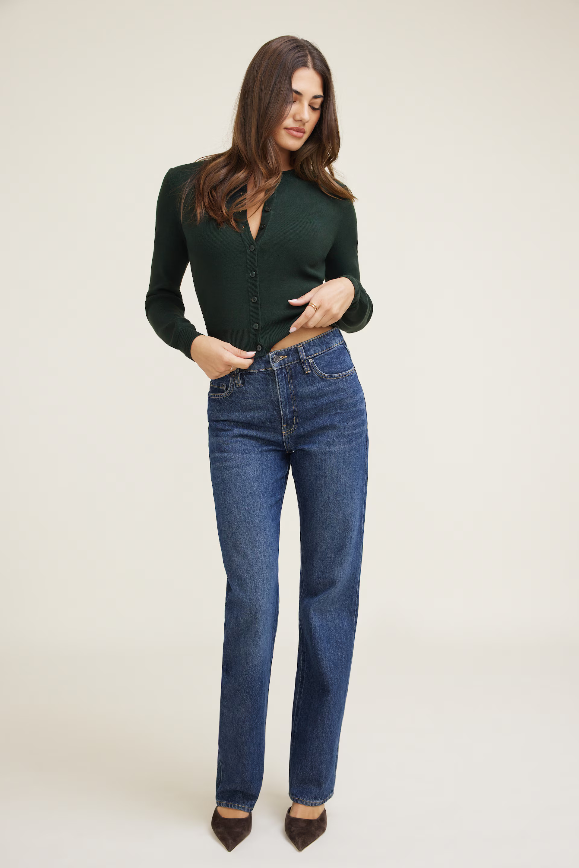 Rebecca Crewneck Cardigan | Dynamite Clothing