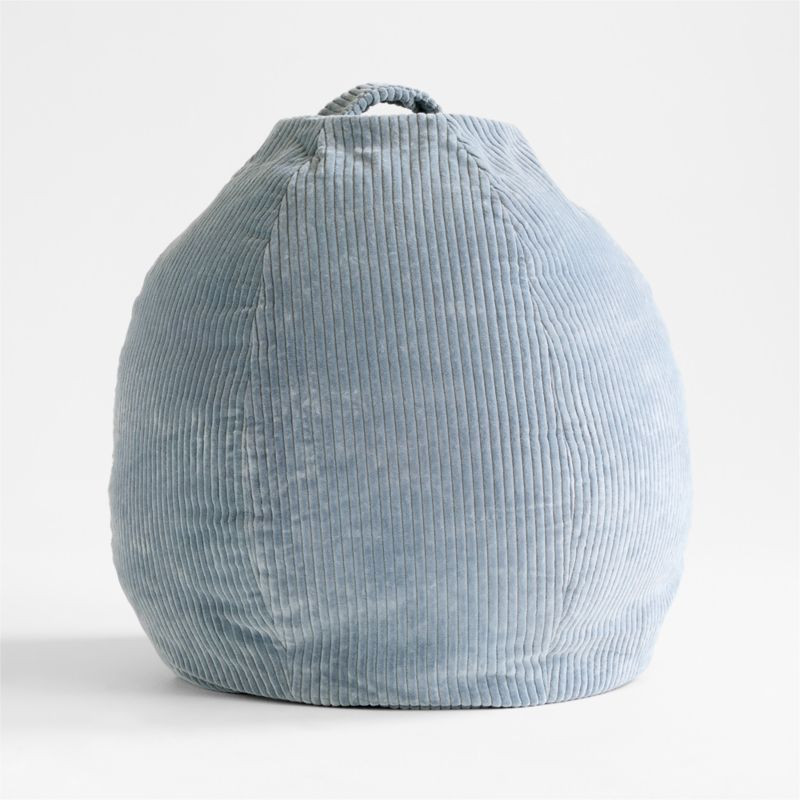 Bay Blue Large 40" Corduroy Kids Lounge Bean Bag Chair + Reviews | Crate & Kids | Crate & Barrel