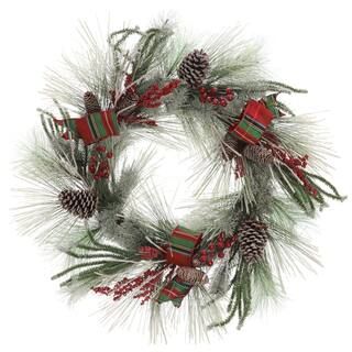 30" Frosted Snow Pine & Pinecone Wreath by Ashland® | Michaels Stores