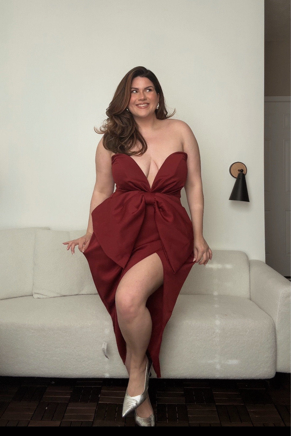 Holiday/christmas/party dress. Wearing a size US 14. The red is almost sold out so I linked it in black too! 

#LTKMidsize #LTKParties #LTKHoliday