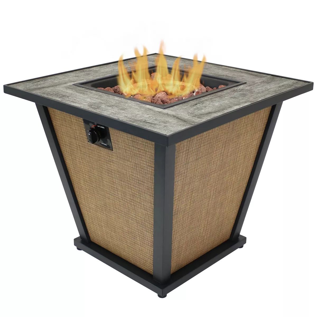 Sunnydaze Reykir Modern Smokeless Metal Outdoor Fire Pit with Tile Tabletop and Rafa Fabric Sides... | Target