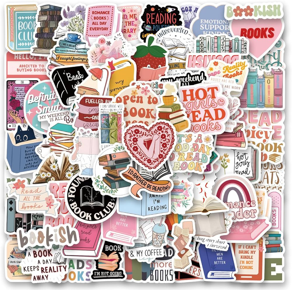 155 PCS Bookish Stickers,Book Stickers for Kindle,Booktok Reading Stickers,Aesthetic Kindle Stick... | Amazon (US)