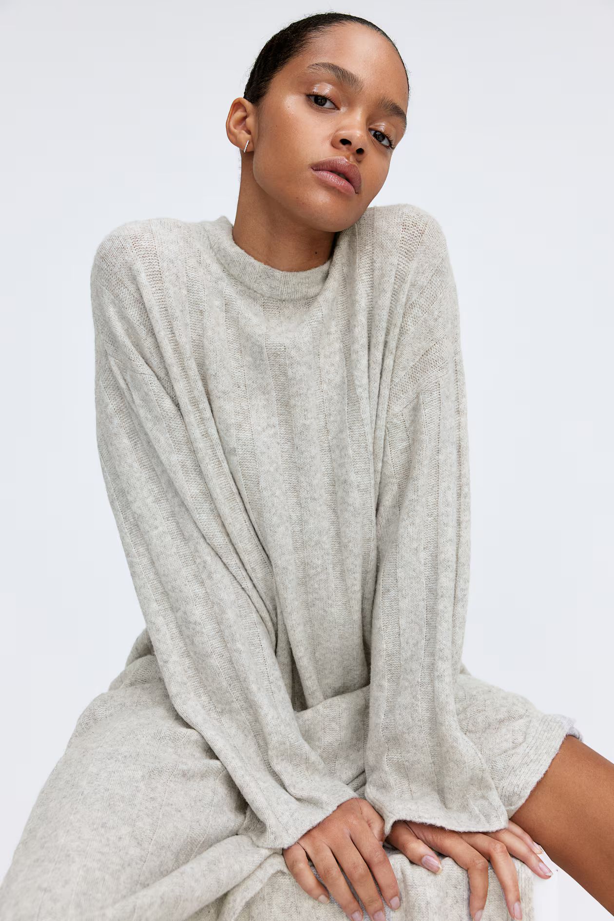 Oversized Pullover in Rippstrick - Helles Greige - Ladies | H&M AT | H&M (DE, AT, CH, NL, FI)