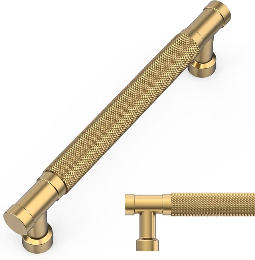 Amerdeco 10 Pack Champagne Bronze Knurled Cabinet Pulls 5 Inch(128MM) Hole Centers Kitchen Cabine... | Amazon (US)