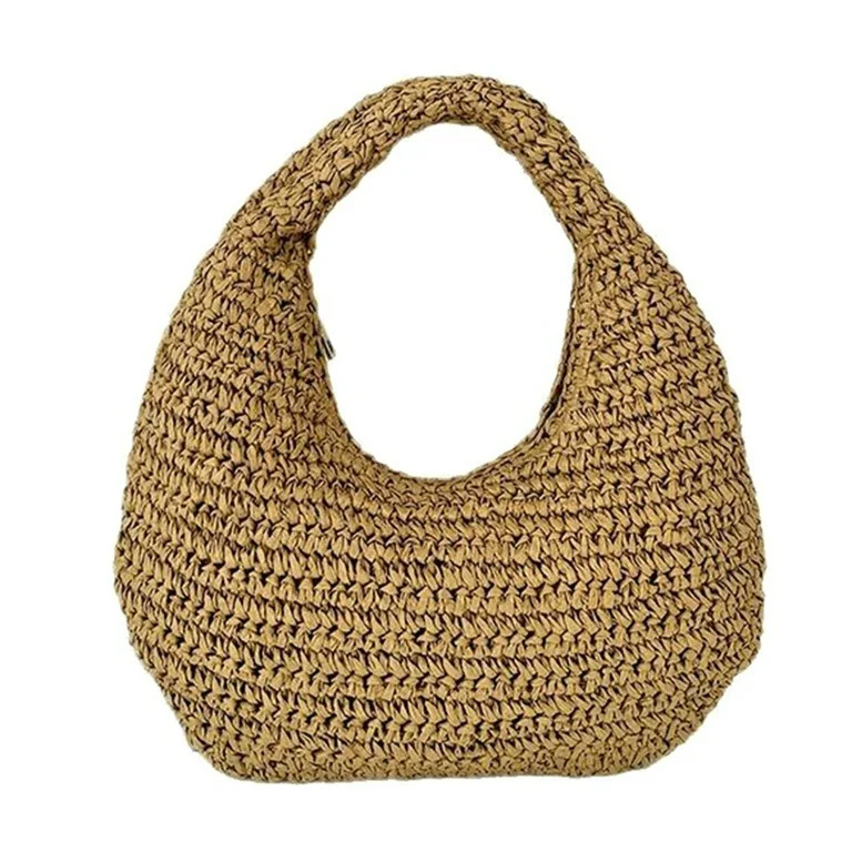 Giaone Women's Handmade Top Handle Bags Summer Beach Handbags Raffia Woven Bags Straw Handbag for... | Walmart (US)