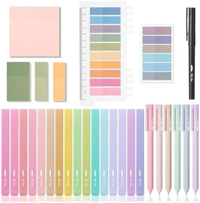 Mr. Pen- Aesthetic Book Annotation Kit, Aesthetic Highlighters and Gel Pens, Transparent Sticky N... | Amazon (US)