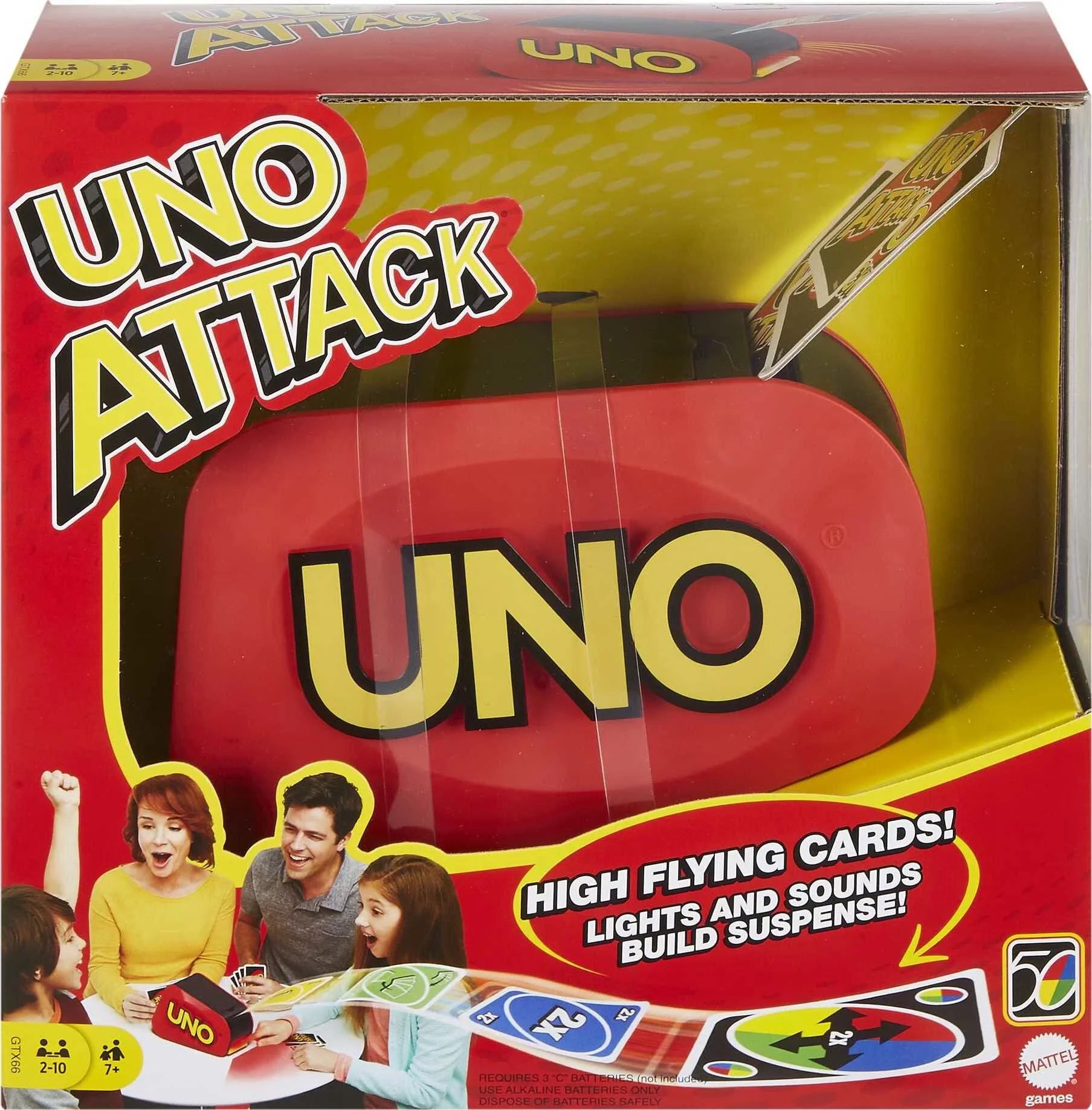 UNO Attack Card Game for 2-10 Players Age 7 Years and Older | Walmart (US)