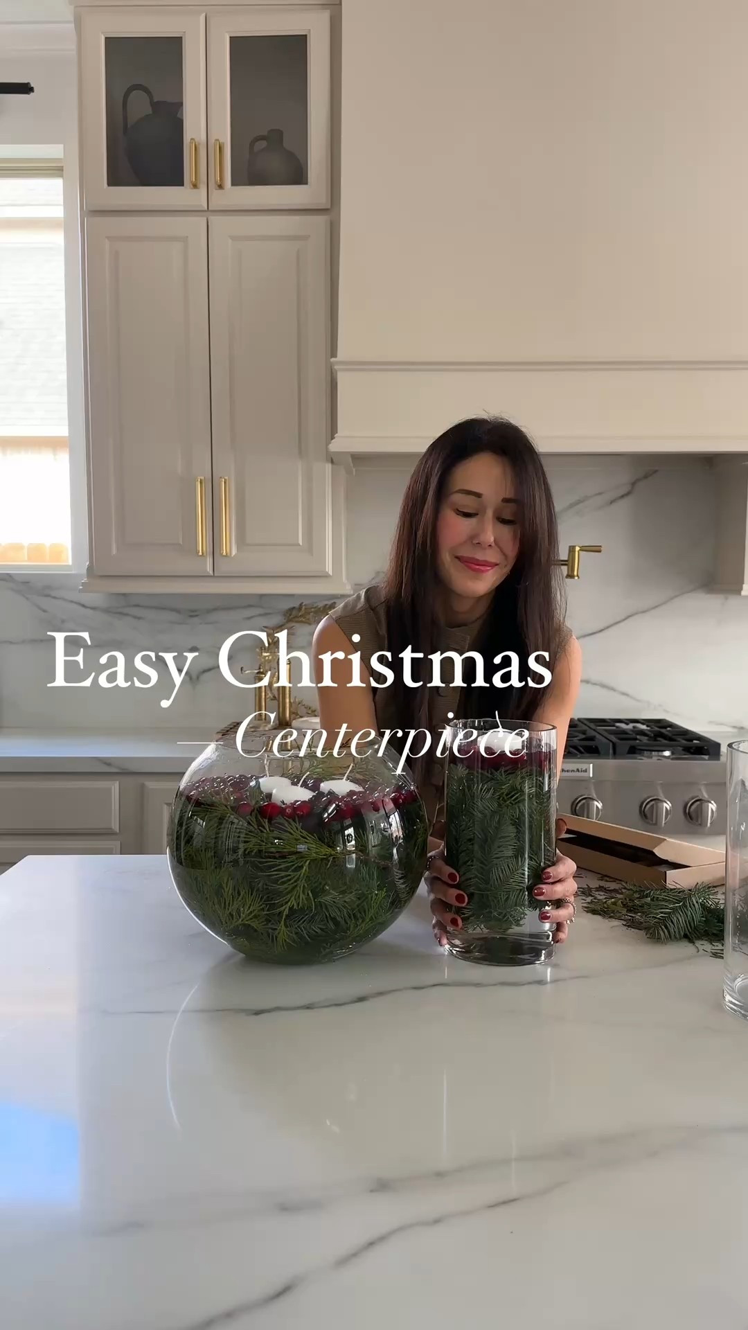 Impress your guests with this table scape. Simple, festive, and so easy to create! Add cranberries, fresh pine, and floating candles for an effortless holiday centerpiece. I’ve linked the bowl glass cases and cylinder vases as well as everything from my dining room. Be the hostess with the mostest with this gorgeous set up. #LTKWatchNow 

#LTKHoliday #LTKHome