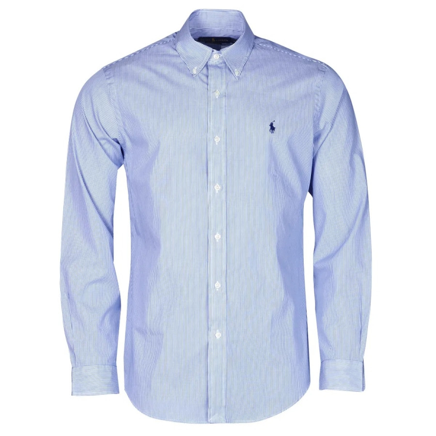 Polo Ralph Lauren Mens Blue Striped Cotton Shirt | Jomashop.com & JomaDeals.com