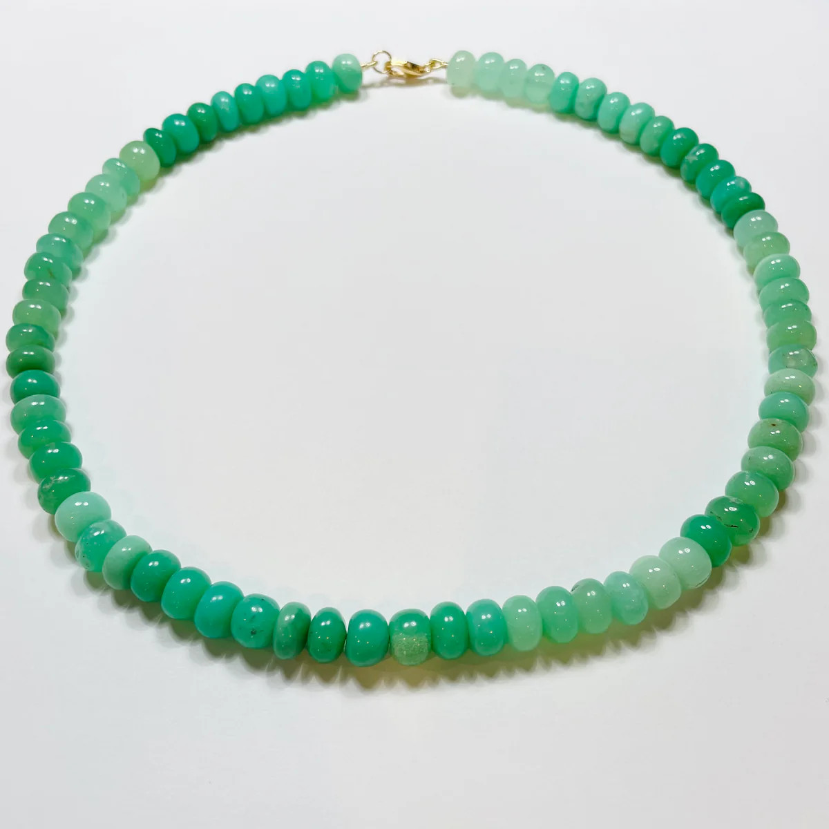 Original chrysoprase candy necklace | Theodosia Jewelry
