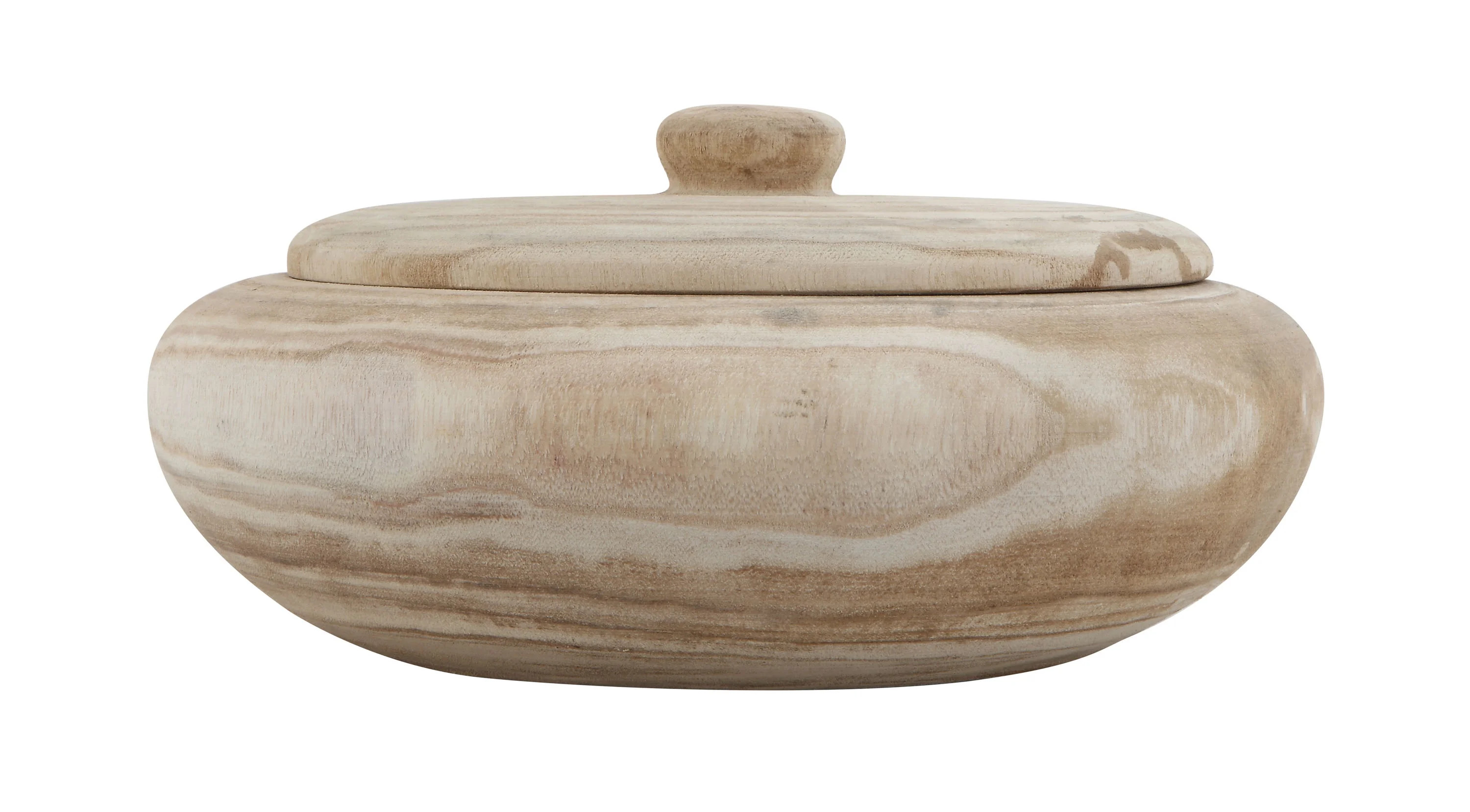 3R Studios Decorative Natural Paulownia Wood Container with Lid - Walmart.com | Walmart (US)