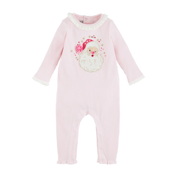 Pink santa baby bodysuit | Mud Pie