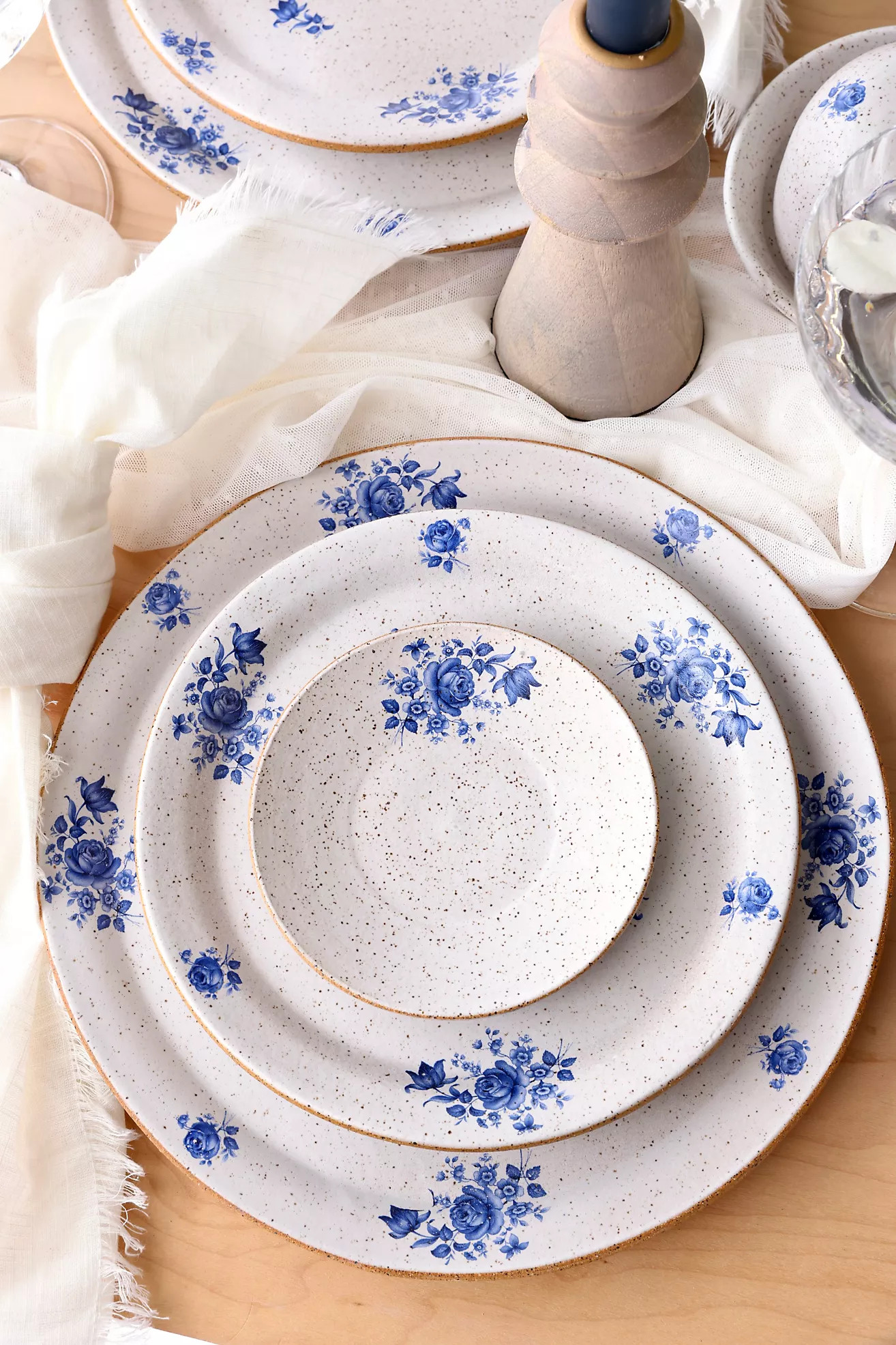 Earth and Element Blue Floral Dinnerware Set | Anthropologie (US)