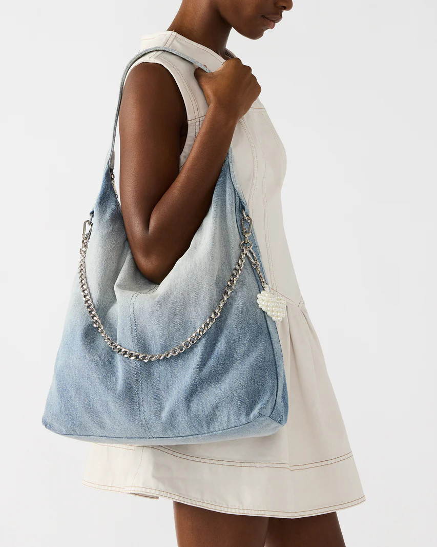 KREWE Bag Denim Slouchy Hobo Shoulder Strap Tote Handbag | Steve Madden (US)
