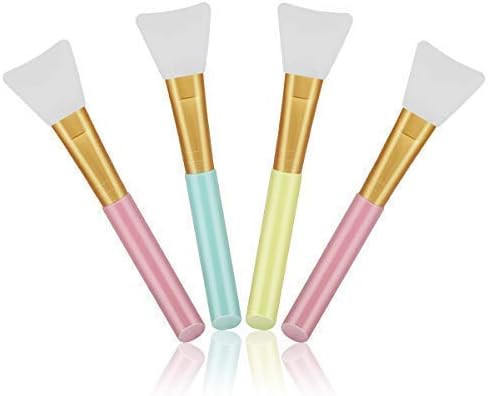 Cuttte 4pcs Silicone Face Mask Brushes, Flexible Facial Mud Mask Applicator Brush, Hairless Moist... | Amazon (US)