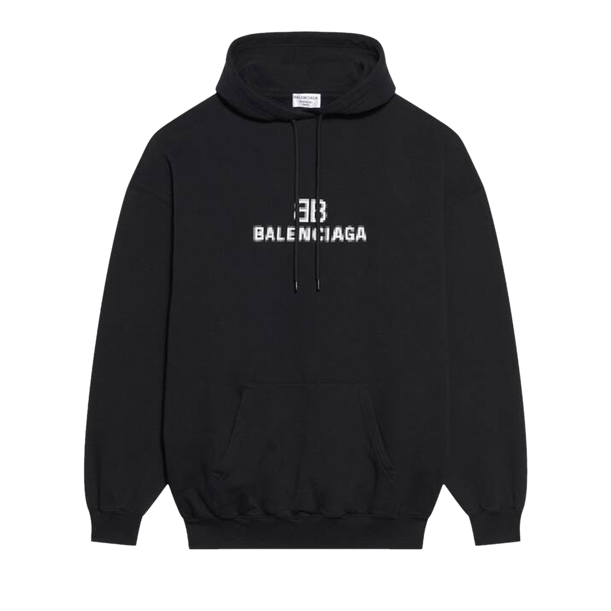 Balenciaga Medium Fit Hoodie 'Black/White' | GOAT