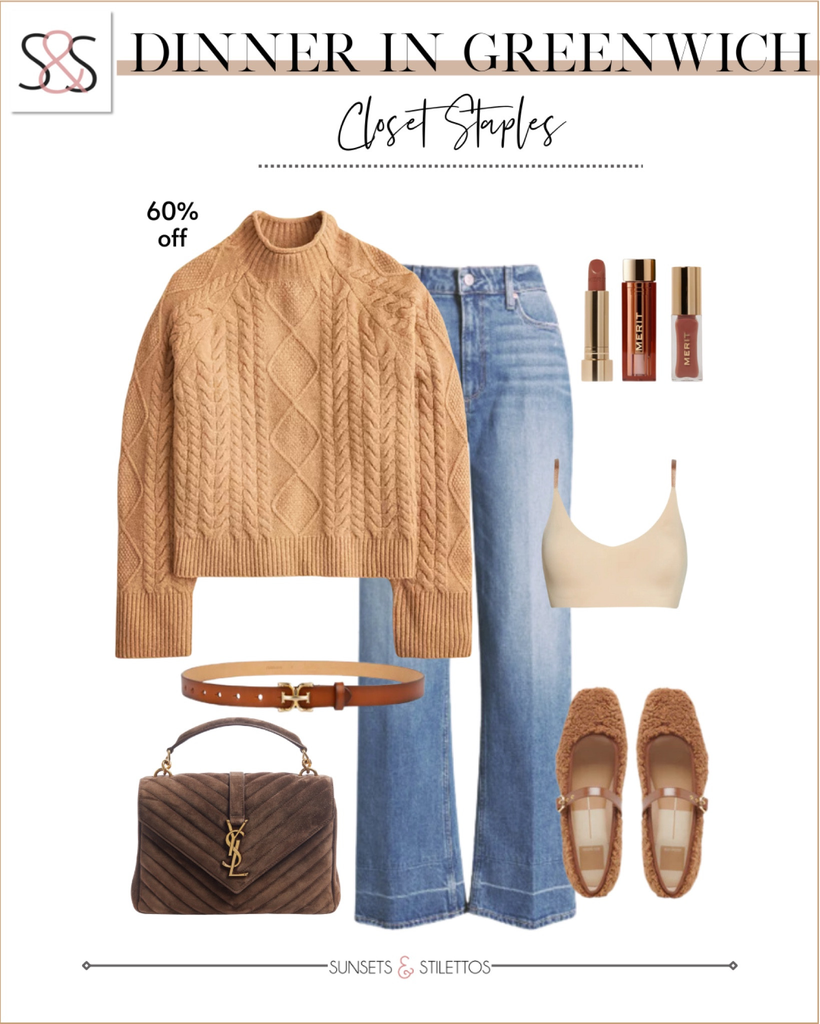 A cable knit sweater with wide leg jeans is a classic holiday outfit from a comfy work outfit to Christmas! Add flats and a grab bag for polish

Sunsets and Stilettos, workwear, winter essentials

#LTKHoliday #LTKOver40 #LTKSeasonal