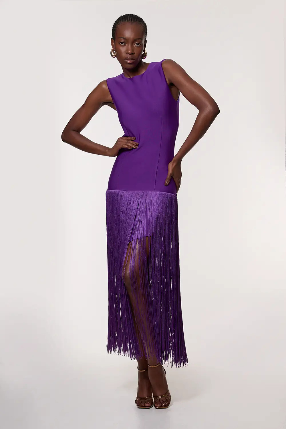 Dresses | Figure Form Bandage Tassel Hem Knitted Dress | KarenMillen | Karen Millen US