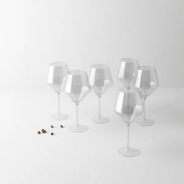 Pure 23 oz. Crystal Red Wine Glass (Set of 6) | Wayfair North America